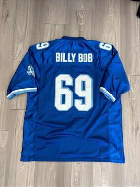 Custom "Billy Bob" Blue Football Jersey - #69